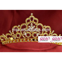 Tiaras reales del rhinestone de la princesa del bulto del diamante de la venta caliente nupcial del diamante